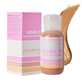 Skin in Motion Work It Crème hydratante teintée résistante à la transpiration avec couverture longue durée, maquillage ménopa