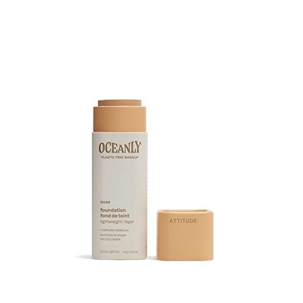 ATTITUDE Oceanly Fond de Teint, EWG Verified, Phytoglycogène Hydratant, Ingrédients dOrigine Naturelle, Perfecteur de Teint