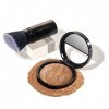 Laura Gel New York Baked Balance-N-Brighten Fond de teint correcteur de couleur, sable + pinceau Kabuki
