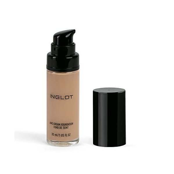 Inglot Fond de Teint | Couvrance Parfaite et Naturelle | Longue Tenue | Fini Lisse et Mat | Teint Éclatant | AMC Cream Founda
