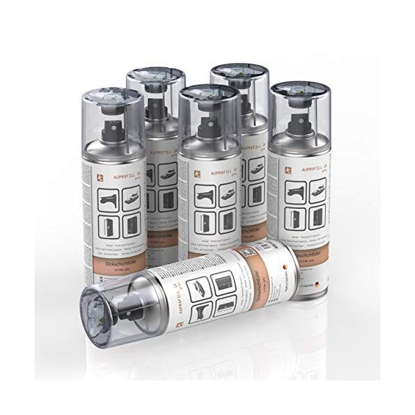 AUPROTEC Apprêt / mastic / couche de fond AUPROFILL MULTI Apprêt de remplissage pour peinture automobile Primer Spray gris 6x