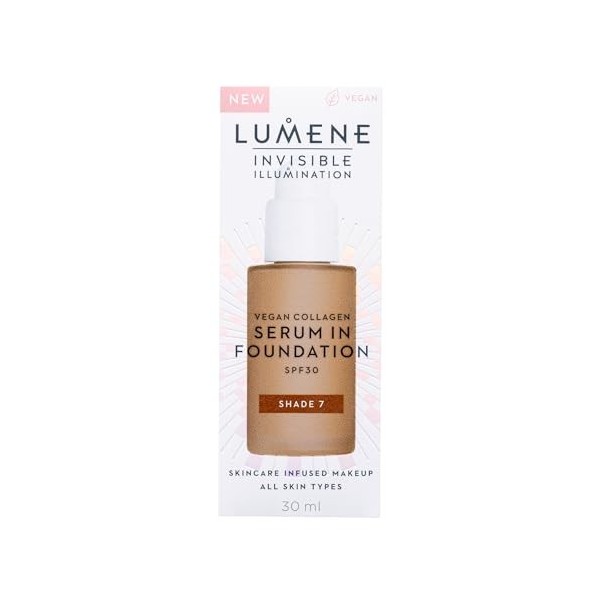Fond de teint sérum teinté Invisible Illumination LUMENE | SPF 30 | Teinte 07 | Couvrance légère et lumineuse | Enrichi en co