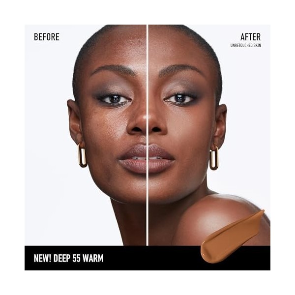 BAREPRO 24HR Wear Fond de teint liquide mat minéral SPF20 – Deep 55 Warm – 30 ml