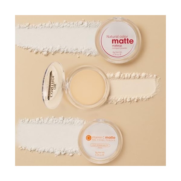LOPHE Professional Makeup Poudre de Finition Compacte Perfectrice de Teint High Definition, Poudre Compact Stay Matte, Anti-b