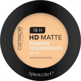 Catrice Cosmetics 18H HD Matte Powder Foundation fond de teint, longue durée, matifiant, couvrant, mat 8g 
