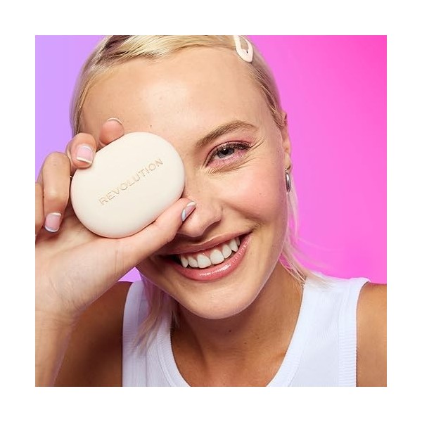 Revolution Powder Pops Instant Blur Setting Powder, Poudre Fixante Effet Airbrush Inspirée de la K-Beauty, Lisse la Peau et A