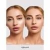 SHEGLAM Baked Glow Poudre de réglage de lhuile pour le visage - Translucide sans pores - Lisse les lignes fines - Rose clair