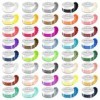 MARBLERS Lot de 40 colorants en poudre de mica | Qualité cosmétique | Pigment de résine époxy | Teinture | Non toxique, végét