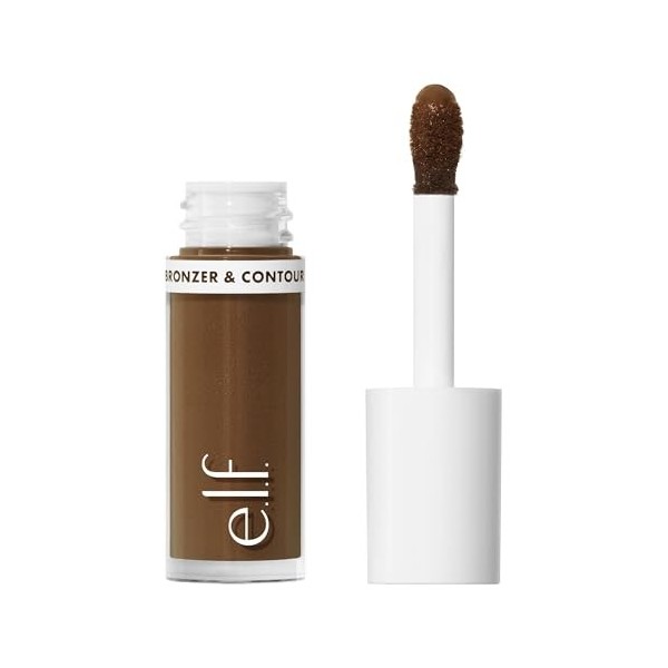e.l.f. Camo Liquid Bronzer & Contour, Très pigmenté, Finition Lumineuse Naturelle, Longue Durée, Applicateur Arrondi, Vegan &