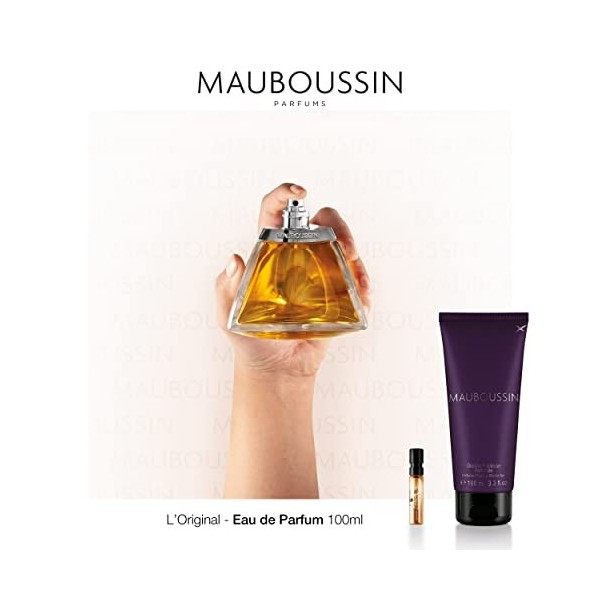 Mauboussin - Coffret Découverte Original Femme - Eau de Parfum 100ml / Douche Précieuse Parfumée 100ml / Échantillon Promise 