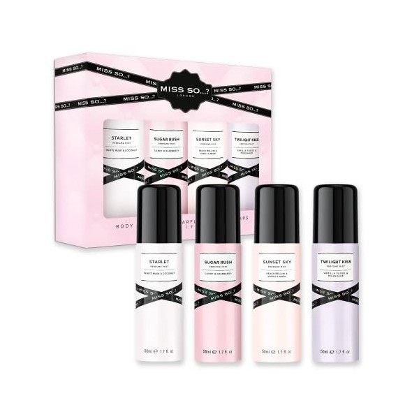 Miss So...? Mini Galore Coffret Cadeau Brume Parfumée Pour Femme 4x50ml 