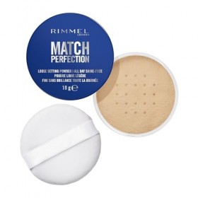 Rimmel London Match Perfection Poudre de fixation libre, Formule légère, Fini Mat, Maquillage Vegan,18 g, 002, Translucent Ho
