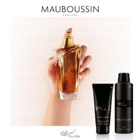 Mauboussin - Coffret Découverte 2023 Elixir pour Elle : Eau de Parfum 100ml, Lait Corps 100ml & Déodorant 200ml