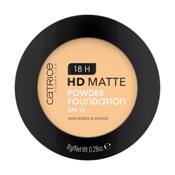 Catrice Cosmetics 18H HD Matte Powder Foundation fond de teint, longue durée, matifiant, couvrant, mat 8g 