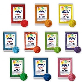 Holi Gulal Poudre soluble dans leau Festival naturel pour séance photo Rangoli Couleurs arc-en-ciel Poudre holy Sac de coule