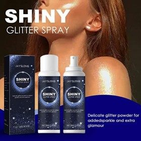 Spray Scintillant Spray Paillette pour les Cheveux et le Corps, Laque Scintillante Scintillante, Spray de Maquillage en Poudr