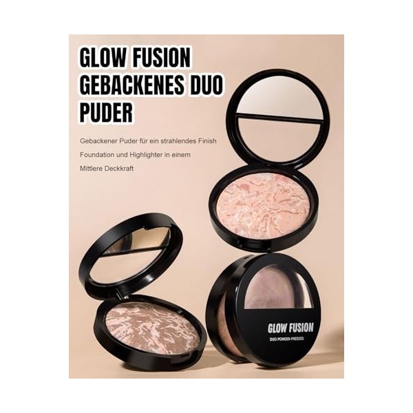 Setting Powder - Poudre de cuisson mate imperméable pour les trajets et le quotidien - Contrôle de lhuile - Maquillage longu