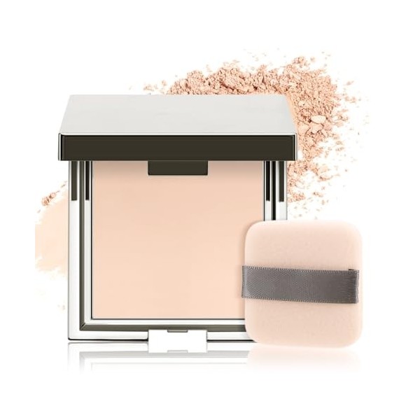 Boobeen Poudre de Finition Matte pour le Visage, Poudre Pressée de Mise au Point Lisse Maquillage Contrôle de lHuile Léger F