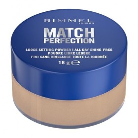 Rimmel London Match Perfection Poudre de fixation libre, Formule légère, Fini Mat, Maquillage Vegan,18 g, 002, Translucent Ho
