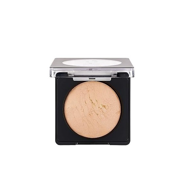 Flormar Poudre Baked Beige With Gold – Poudre Matifiante Compacte et Libre Humide/Sèche, Texture Veloutée Ultra-Fine, Haute P