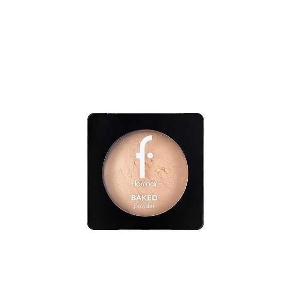 Flormar Poudre Baked Beige With Gold – Poudre Matifiante Compacte et Libre Humide/Sèche, Texture Veloutée Ultra-Fine, Haute P