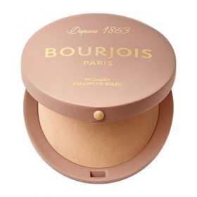 Bourjois Maxi Boîte Ronde Poudre de Soleil, 001 Clair, Fini mat doux, Formule Vegan, Poudre bronzante facile à estomper, Pour