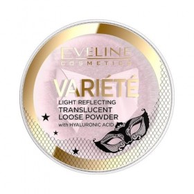 Eveline Cosmetics Variété Lot transparent poudre de lot avec acide hyaluronique réfléchissant la lumière, 6G