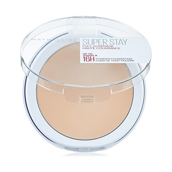 Maybelline Superstay 24H Poudre n° 10 Ivoire, tenue 24 heures avec un grand pouvoir couvrant pour un teint impeccable et un f