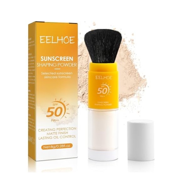 Mineral Sunscreen Setting Powder, poudre de fixation minérale de protection solaire, SPF 50 PA++, poudre de protection solair