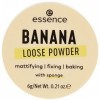 essence BANANA LOOSE POWDER Jaune matifiant, fixant, correcteur de couleur, translucide, mat, végétalien, sans huile, sans pa