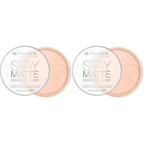 Rimmel Stay Matte Poudre Compacte Pink Blossom 002 Lot de 2 