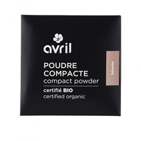 Avril - Poudre Compacte Bio - Texture Soyeuse - Unifie et Matifie le Teint - Vegan, Certifié Bio Ecocert - Fabriqué en France