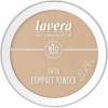 lavera Satin Compact Powder -Poudre Compacte -Tanned 03- nude - Huile damande bio & Poudre de riz bio - Végan - matifiante -