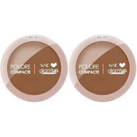GlamUp Paris - Poudre Compacte - Poudre Pressée - Couverture Complète - Longue Tenue - Fini Mat et Naturel - Contrôle de la 