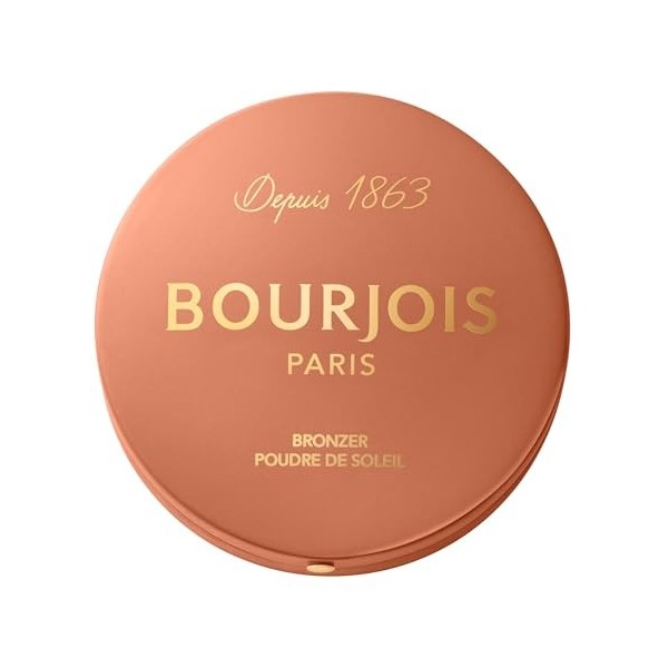 Bourjois Maxi Boîte Ronde Poudre de Soleil, 002 Medium, Fini mat doux, Formule Vegan, Poudre bronzante facile à estomper, Pou