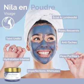 Fatimas Garden Poudre de Nila 50g – Poudre Indigo Maroc pour Visage et Cheveux – Soin Exfoliant, Hydratant et Anti-Taches – 