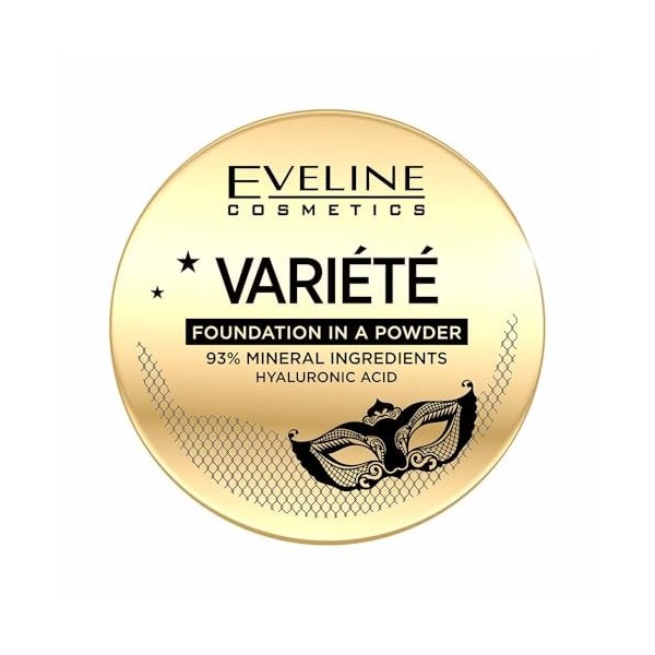 Eveline Cosmetics Variet - Fond de Teint Minéral en Poudre 02 - Formule Légère avec 93% dIngrédients Minéraux