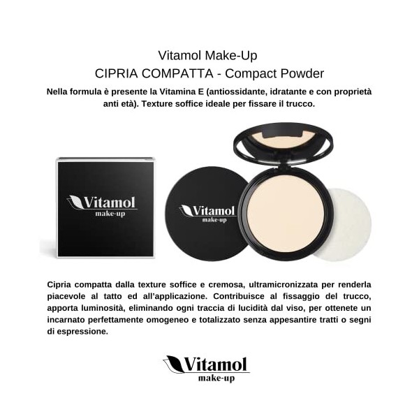 Vitamol make-up Face Poudre compacte pour fixer le maquillage 6 gr Ambre 