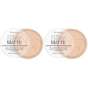 Rimmel Stay Matte Poudre Pressée, 003 Peach Glow Lot de 2 