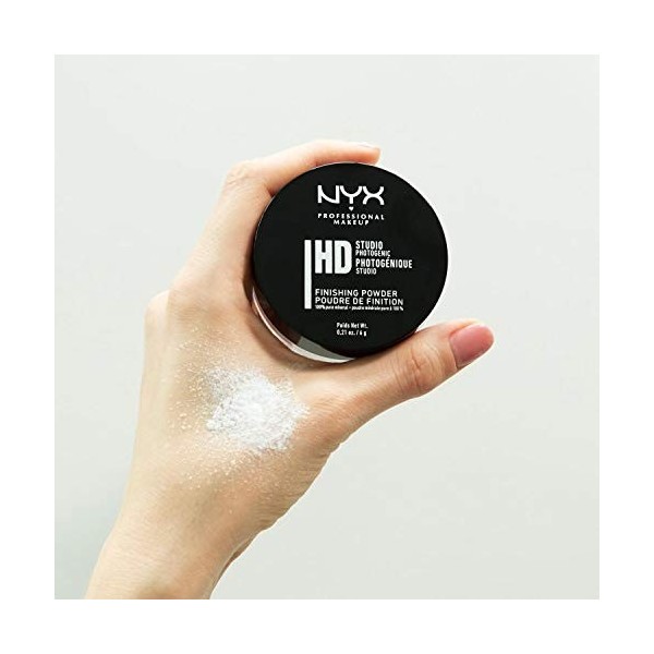 NYX Professional Makeup Poudre de Finition HD Studio, Poudre Libre, Fini Mat, Contrôle de la Brillance, Teinte : Translucent