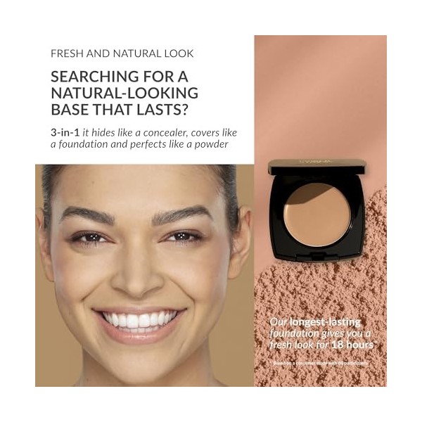 Avon True Flawless Cream To Powder Correcteur de teint compact 3 en 1, fond de teint et poudre Beige soleil – Technologie Tru