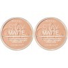 Rimmel - Poudre Compact Stay Matte - Anti-Brillance - Fini Mat et Naturel - 007 Mohair - 14gr Lot de 2 