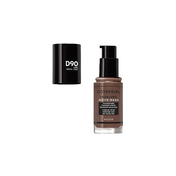 CoverGirl TruBlend Matte Made Liquid Foundation - D90 Espresso for Women 1 oz Foundation