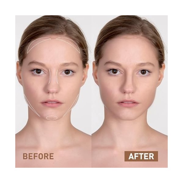 FV Stick de Contour Liquide pour Peaux Claires - Pigmenté et Facile à Fondre, Formule Hydratante, Bronzer Crème pour un Sculp