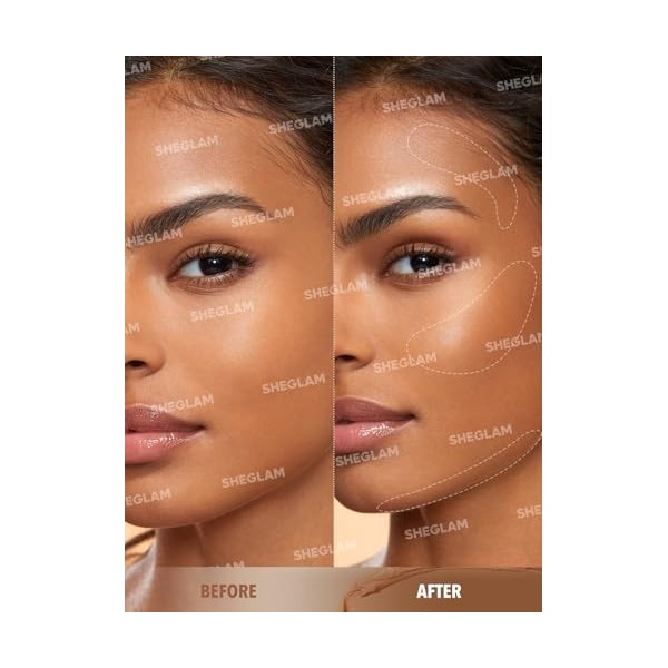 SHEGLAM Silk Haze Crème bronzante à mélanger avec une formule légère – Maquillage pour le visage personnalisable pour une lue
