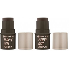 Essence Cosmetics Baby Got Bronze Bronzing Stick Bronzeur, Naturel, Sensation de Rosée 5.5 g Lot de 2 