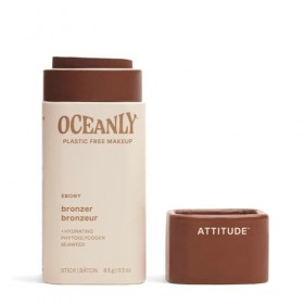 ATTITUDE Oceanly Bronzeur, EWG Verified, Phtyoglycogène Hydratant, Ingrédients dOrigine Naturelle, Maquillage Végane, Ebony,