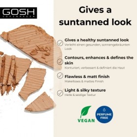 GOSH Bronzing Powder vegan I bronzer for sun-kissed skin I fragrance-free powder for a healthy and natural bronze glow