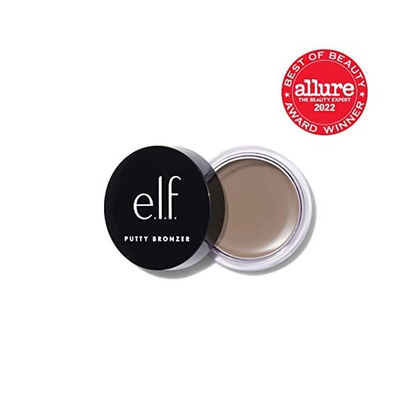 e.l.f. Putty Bronzer, formule crémeuse et hautement pigmentée, crée une lueur bronzée persistante, enrichie en huile dargan 