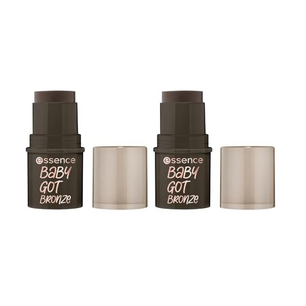 Essence Cosmetics Baby Got Bronze Bronzing Stick Bronzeur, Naturel, Sensation de Rosée 5.5 g Lot de 2 